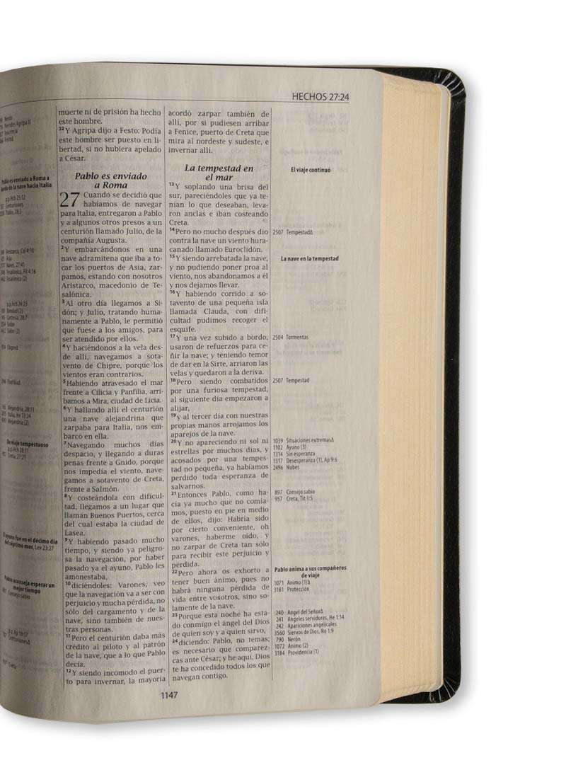 Biblia de referencias Thompson Negro imitación piel - Imagen 3