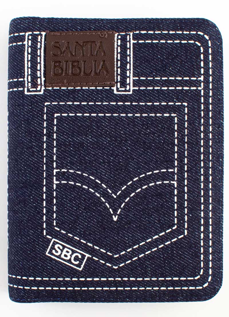 Biblia Jeans Azul Compacta