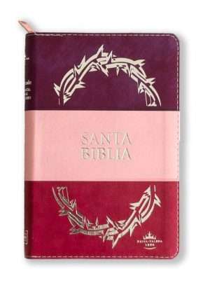 Biblia Manual Letra Grande Tricolor Rosa