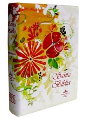 Biblia Crema flores COMPACTA