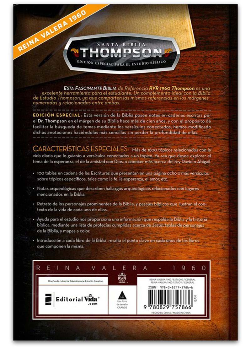 Biblia Thompson Edición Tapa Dura / Tapa Dura - Imagen 2