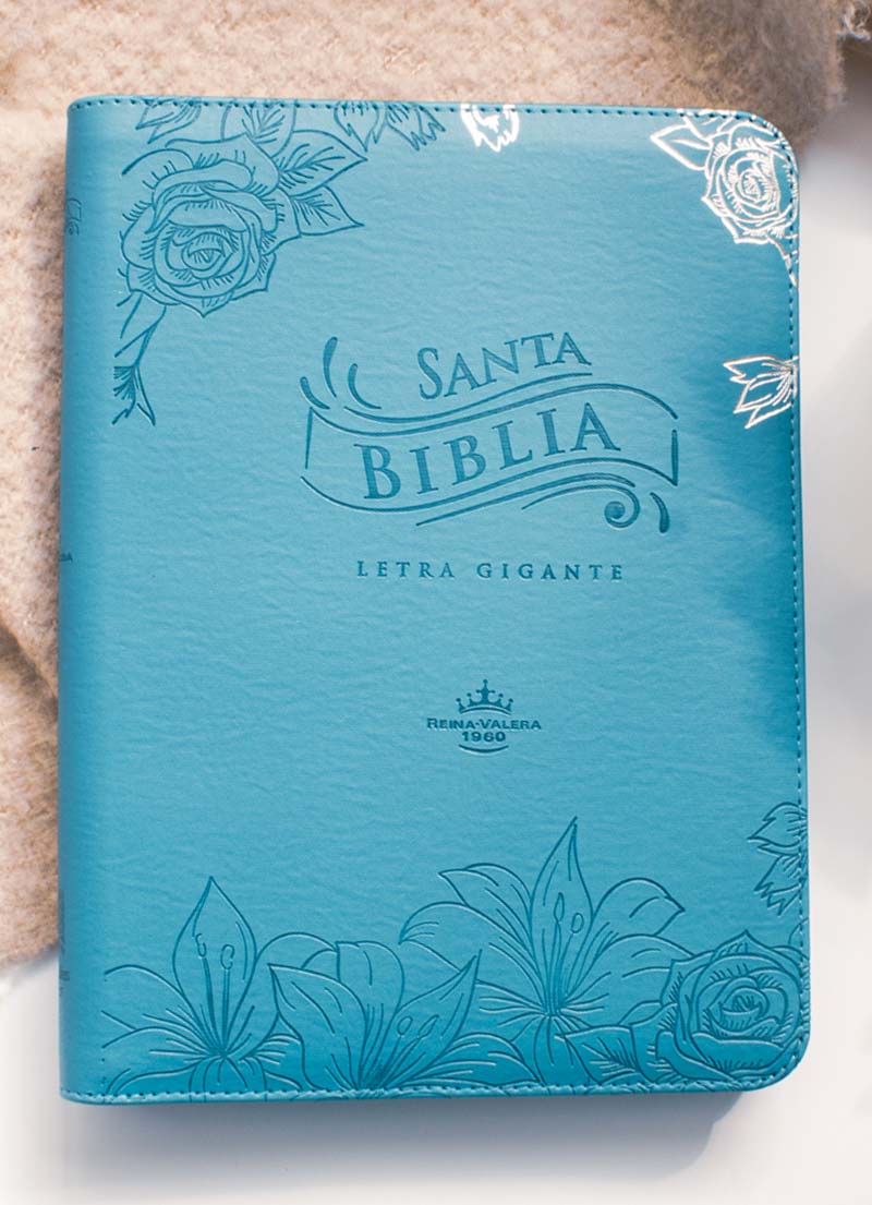 Biblia Flexible Turquesa / Letra Gigante