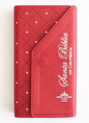 Biblia Chequera Con Broche Roja