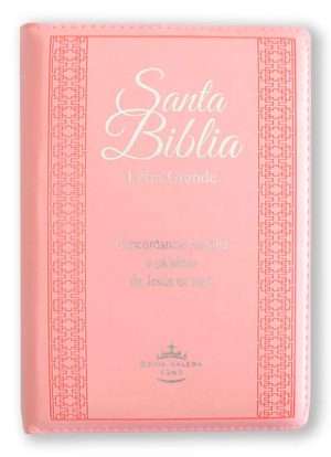 Biblia Letra Grande Concordancia Ampliada Rosada Con Cierre