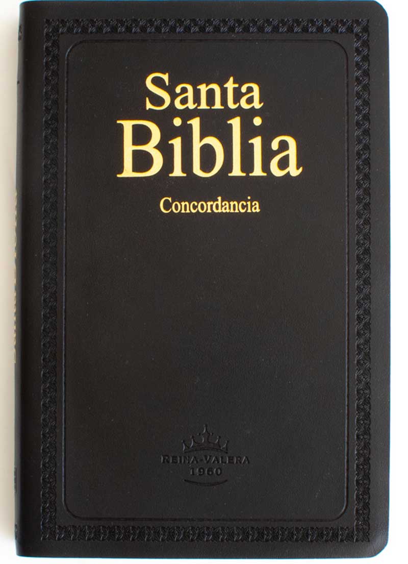 Biblia Reina Valera 1909 con referencias, imitación piel negro