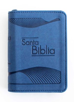 Biblia Mini de Bolsillo Azul con cierre