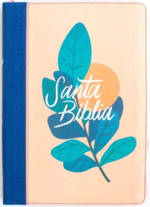 Biblia Edicion Zíper con referencia Letra grande Coral / Azul