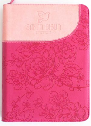 Biblia Letra Gigante Fucsia/Rosa con Cierre