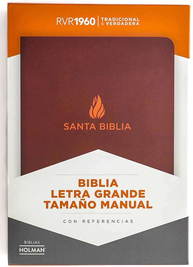 Biblia Letra Grande Tamano Manual marron con Indice