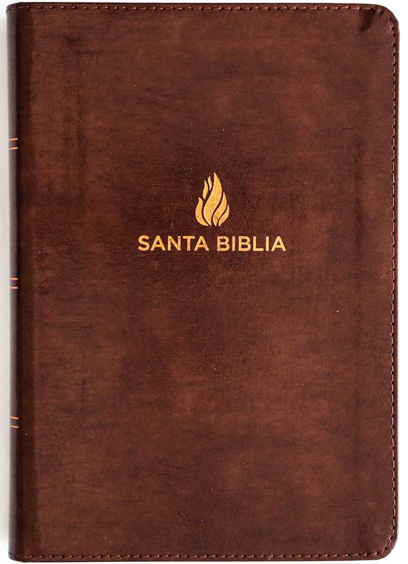 Biblia Letra Grande Tamano Manual marron con Indice - Imagen 2