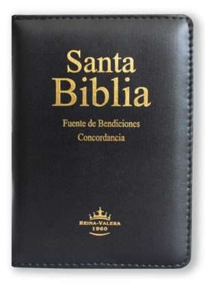 Biblia Compacta Fuente de Bendiciones Negro con Cierre