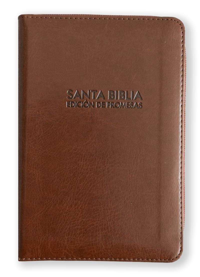 Biblia de Promesas Compacta Cafe con Cierre