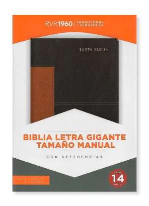 Biblia Letra Gigante Tamaño Manual con Indice y Cierre / Marrón