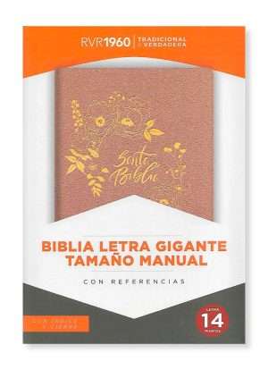 Biblia Letra Gigante Tamaño Manual con Indice y Cierre / Rosa Perla