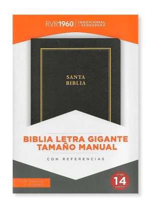 Biblia Letra Gigante Tamaño Manual con Indice y Cierre / Negro