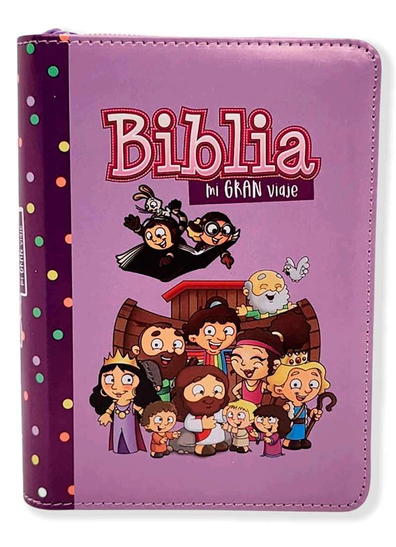 Biblia Mi Gran Viaje Con Cierre Lila