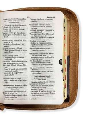 Biblia Tamaño Bolsillo Simil Piel Café con Cierre