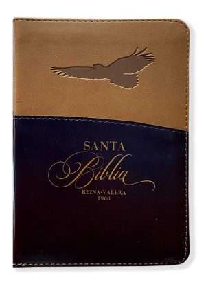 Biblia Tamaño Bolsillo Simil Piel Café con Cierre