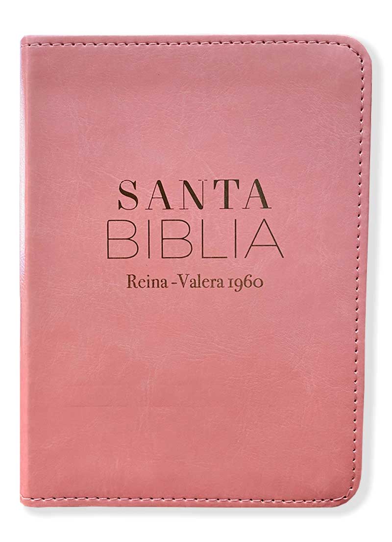 Biblia Tamaño Bolsillo Simil Piel Rosa