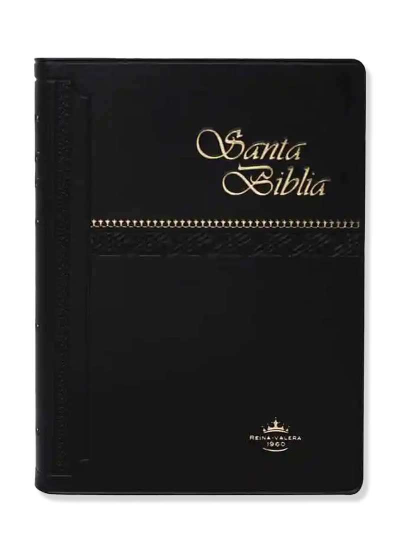 Biblia Compacta negra canto rojo