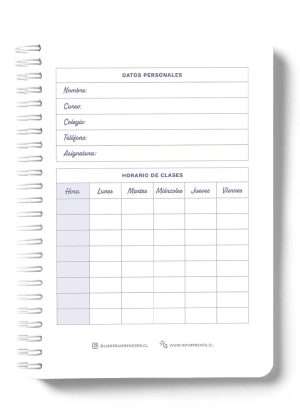 Cuaderno Escolar Lila