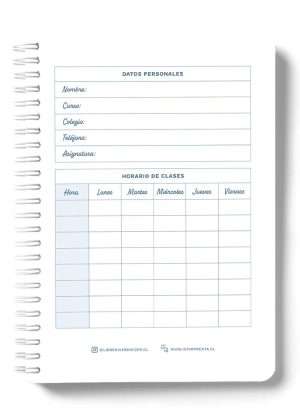 Cuaderno Escolar Sky Blue 1