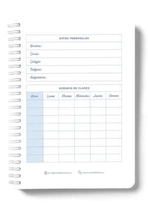 Cuadernos Escolar Sky Blue 2