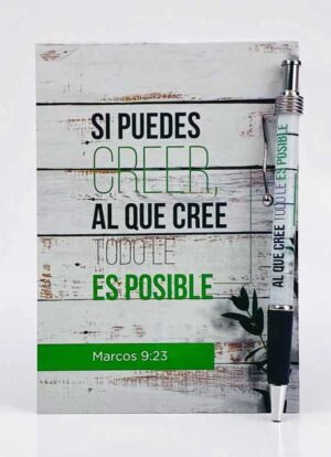 Pack Libreta y Lápiz - Si puedes creer Marcos 9:23