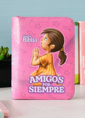 Biblia Amigos por Siempre con Cierre Fucsia