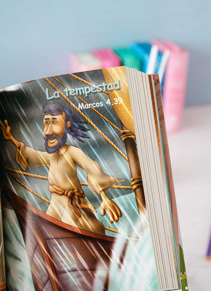 Biblia Amigos por Siempre Tapa dura Celeste - Imagen 3