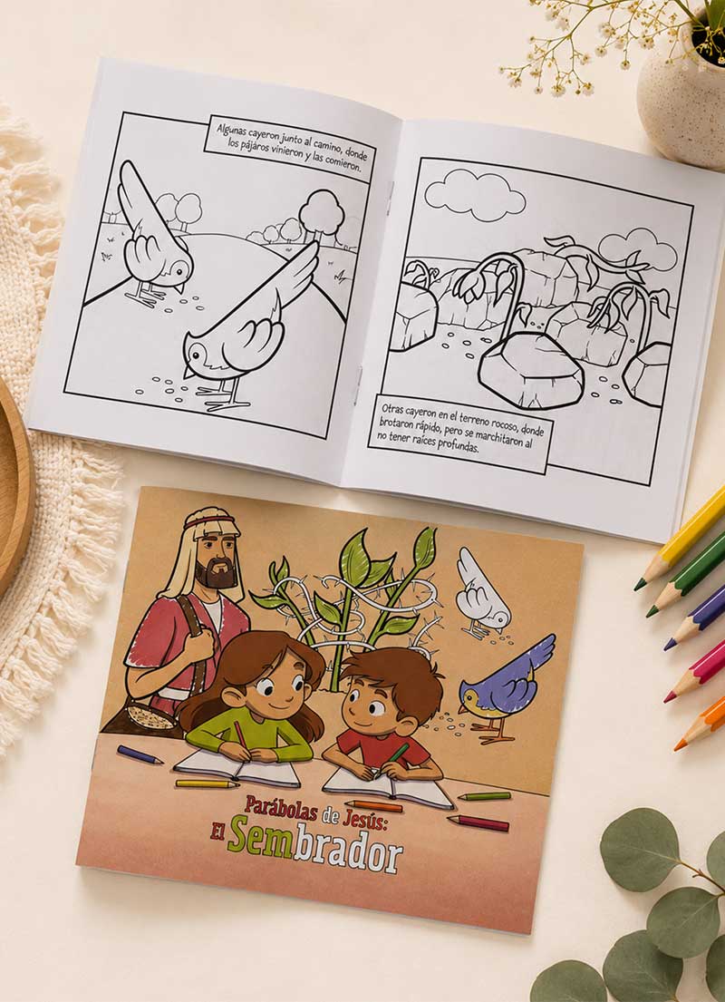 Libro para Colorear | Parábolas de Jesús: El Sembrador
