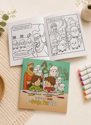 Libro para Colorear | Parábolas de Jesús: La Oveja Perdida
